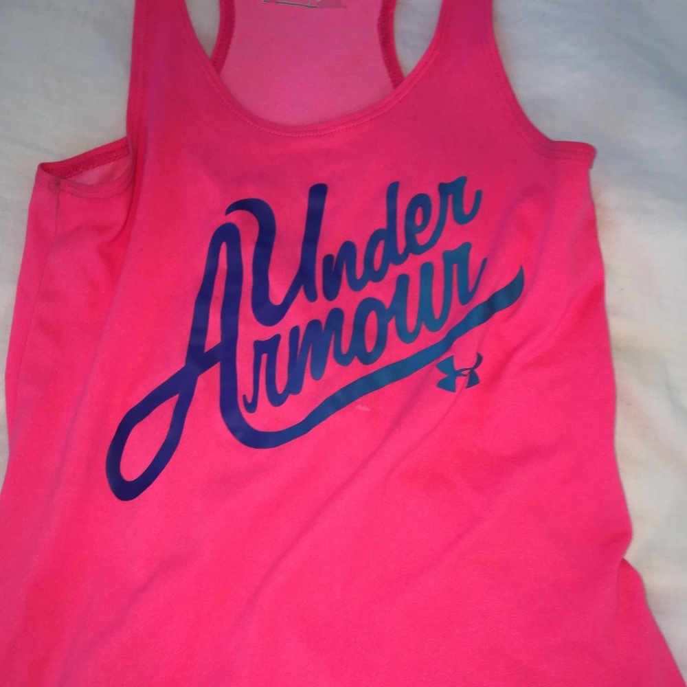 Under armour hot pink tank top